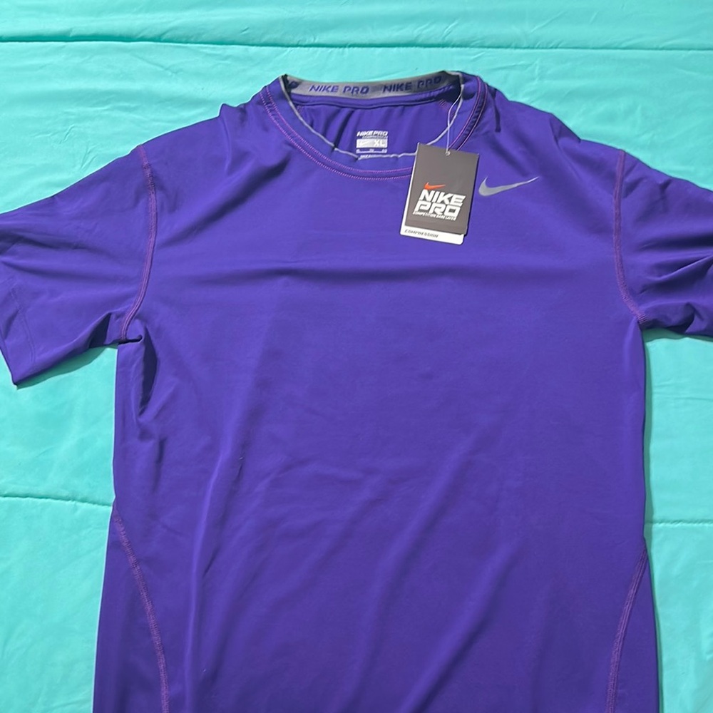 Nike Pro Vibrant Purple Compression Tee
